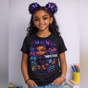 Cute But Competitive Graphic Tee - Black